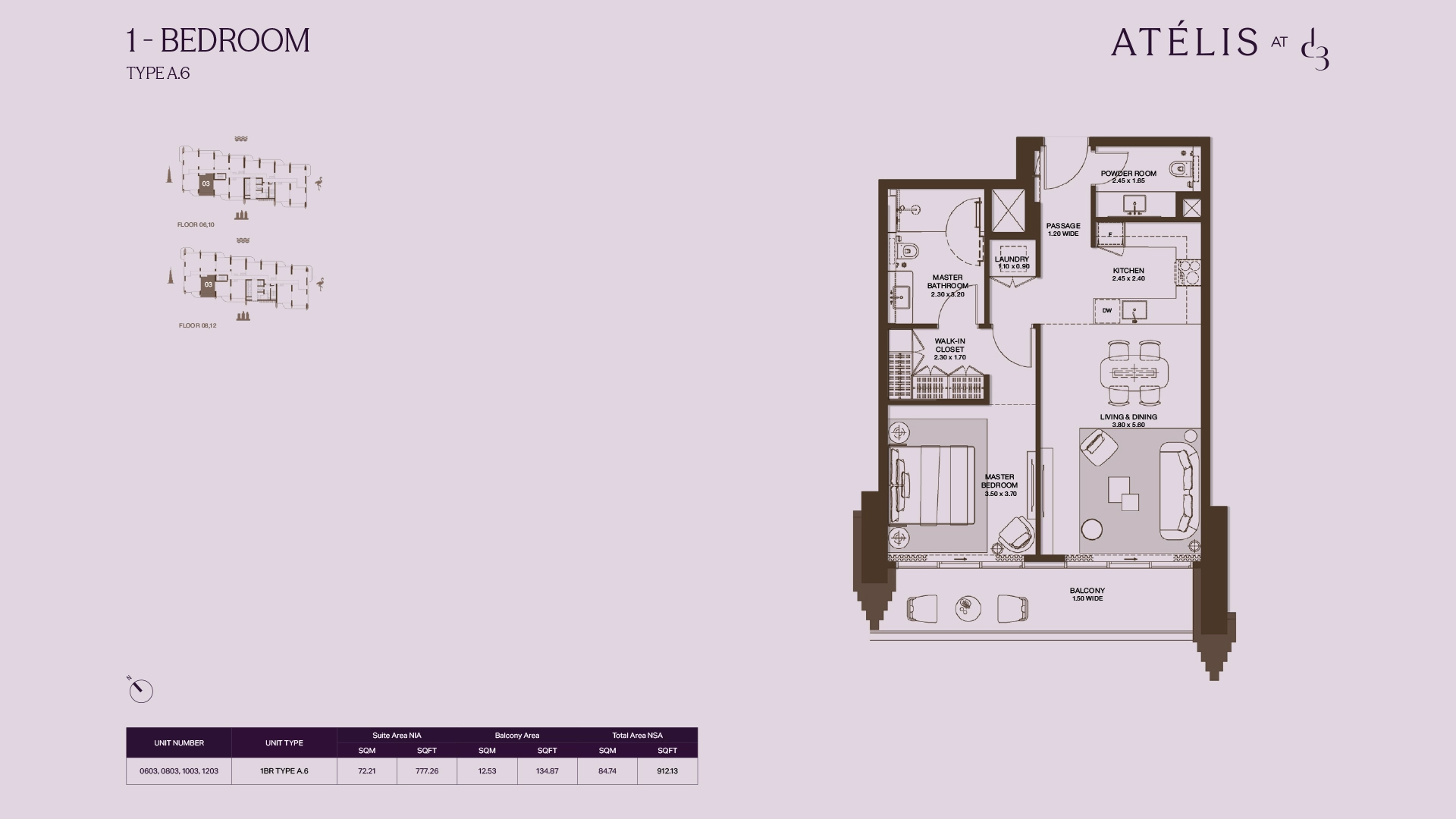 1 BR - Type A